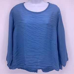 VINTAGE Cut Loose Blue Tunic Top Size Small
